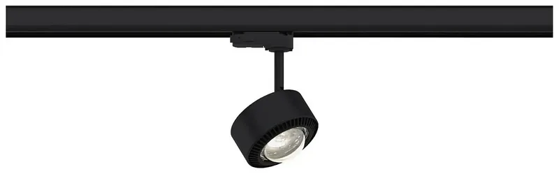 ProRail3 Spot Aldan 9W Bla 3000K 3Ph dim 91390 Systeemlamp (basis) ProRail3 LED 0.00 W LED Zwart, Chroom by Paulmann in Black, Chrome – product photo