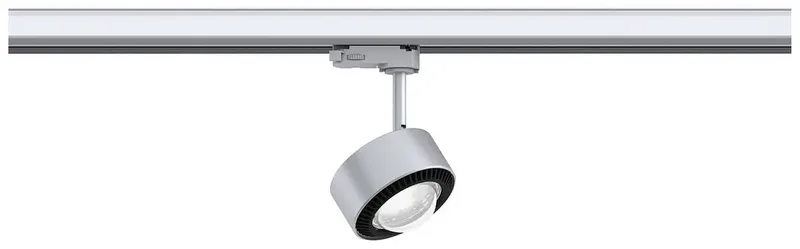 ProRail3 Spot Aldan 9W Sil 4000K 3Ph dim 91391 Systeemlamp (basis) ProRail3 LED 0.00 W LED Zilver, Zwart by Paulmann in Silver, Black – product photo