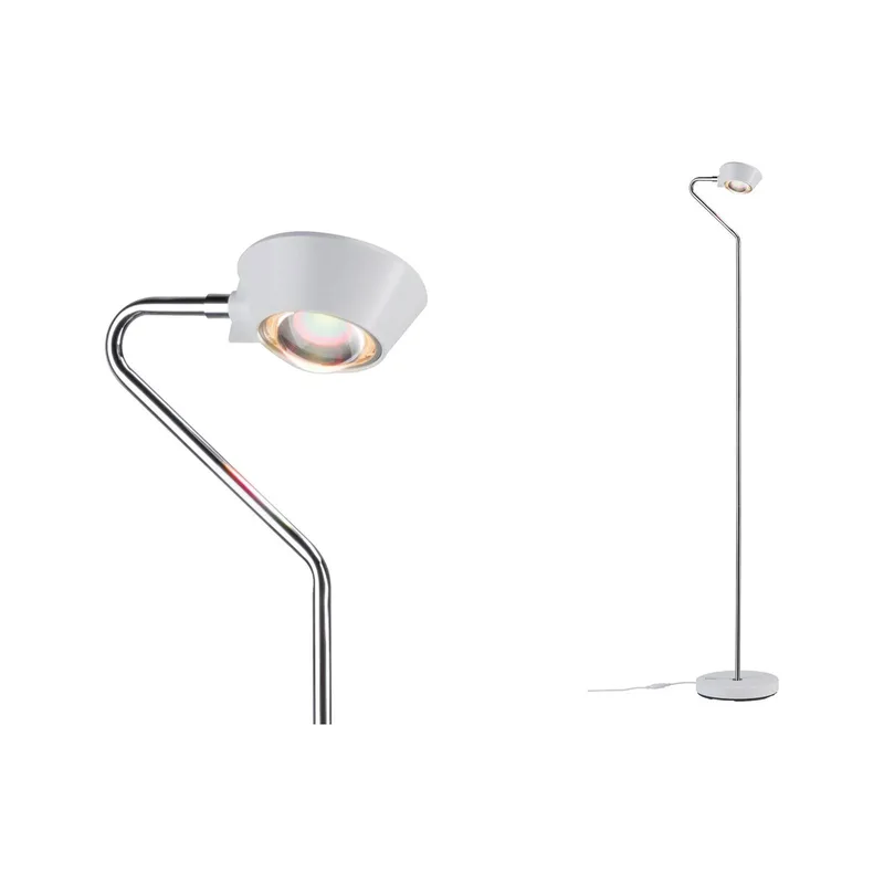 Ramos LED-gulvlampe fra Paulmann i Mat wit, Krom – produktbillede