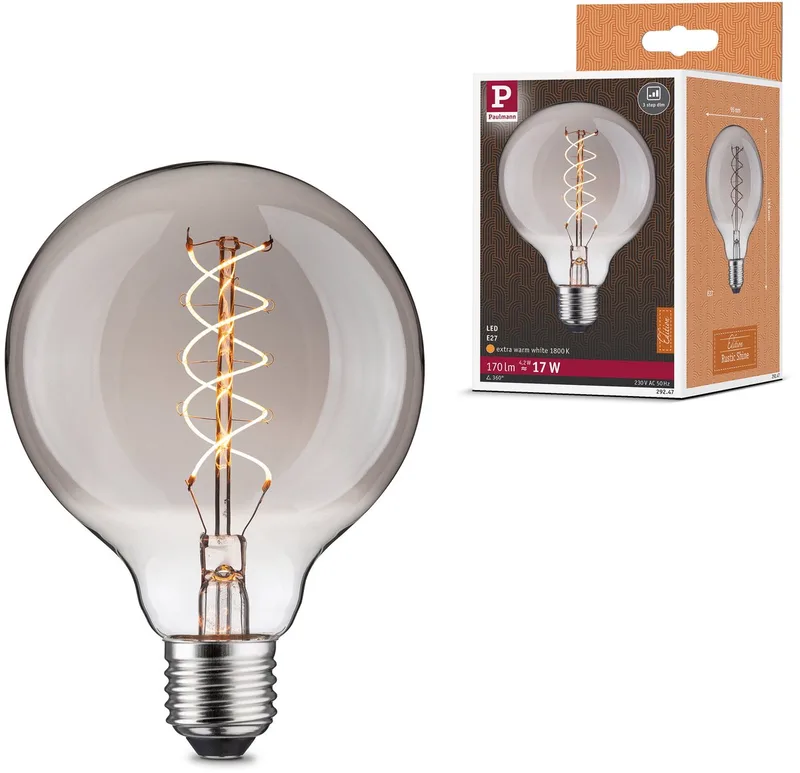 Paulmann 29247 LED E27 forme de globe 4.2 W ambré (Ø x H) 95 mm x 135 mm 1 pc(s) de Paulmann – photo produit