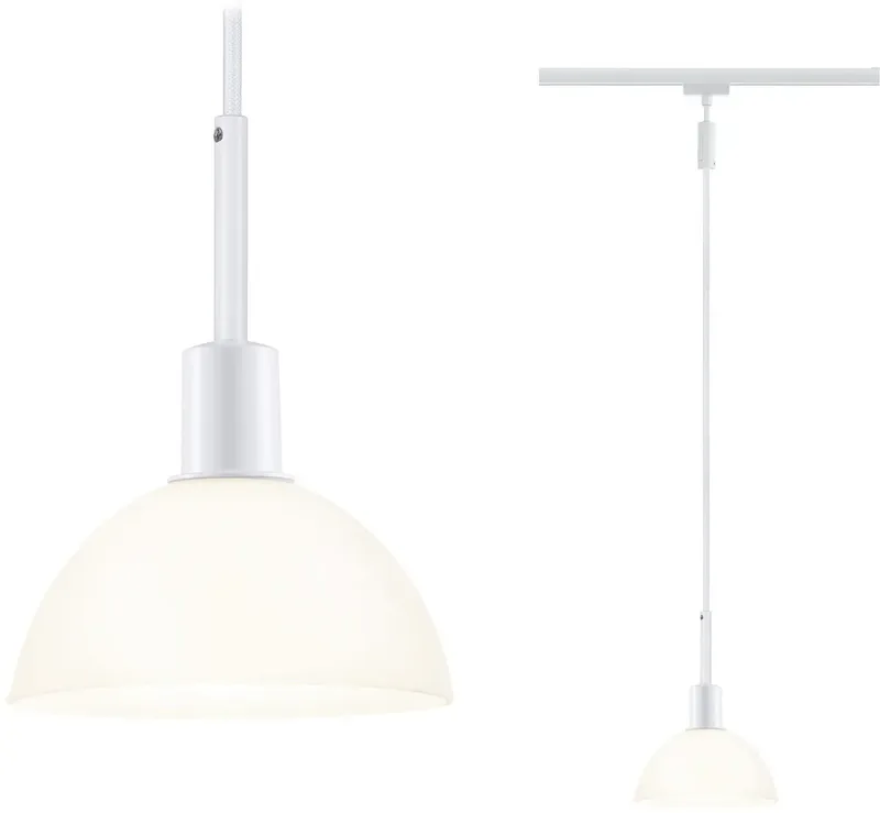 Sarrasani Luminaire à suspendre URail E14 blanc, opale de Paulmann en Blanc, Opaal – photo produit