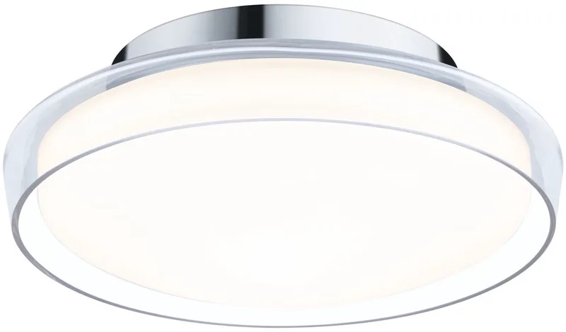 Selection Bathroom LED-plafondlamp Luena IP44 3000K 600lm 230V 11,5W Glas, Chroom fra Paulmann i Glas, Krom – produktbillede