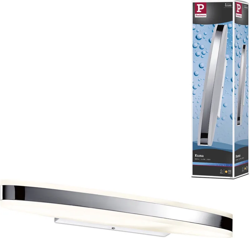 Kuma LED-væglampe i krom fra Paulmann i Krom, Hvid – produktbillede