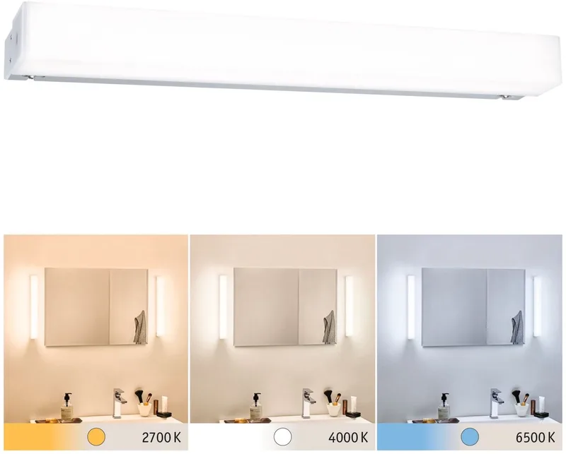 HomeSpa Luno 78948 Lampe à LED pour miroir blanc chaud de Paulmann en Alu – photo produit