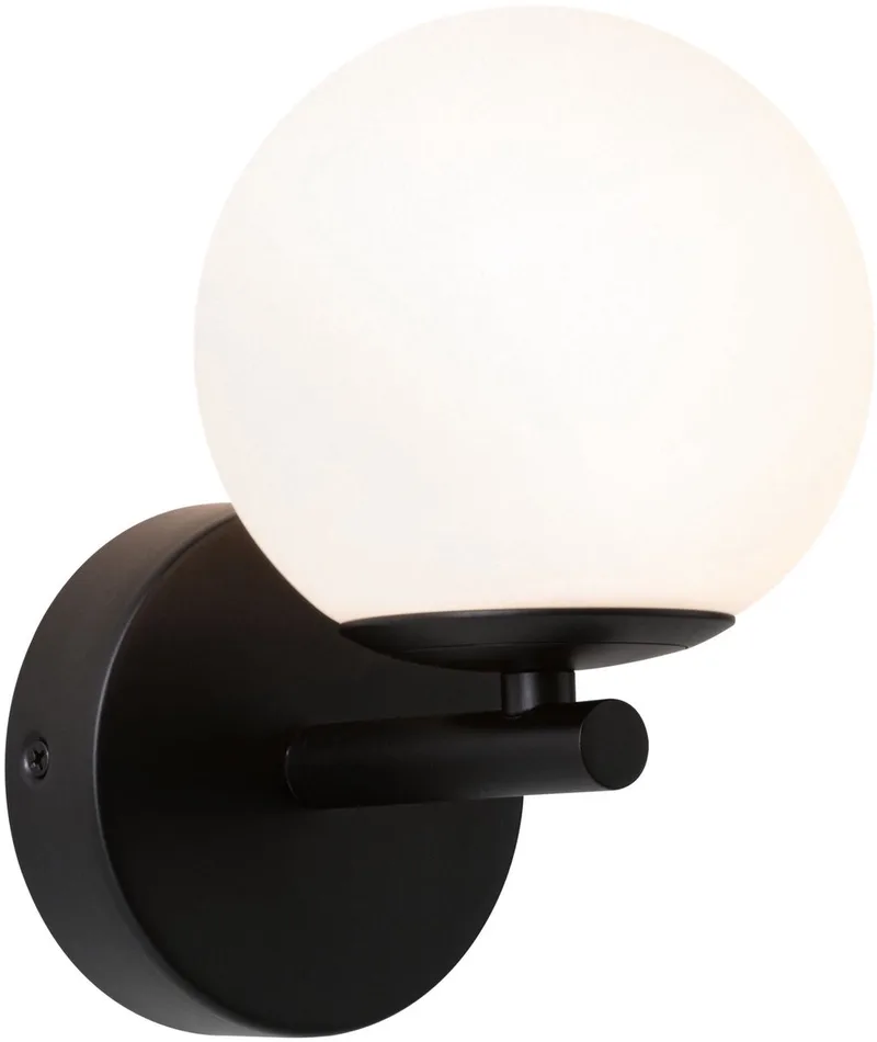 Selection Bathroom LED-wandlamp Gove IP44 3000K 400lm 230V 5W Zwart mat, Satijn van Paulmann in Zwart mat, Satijn – productfoto