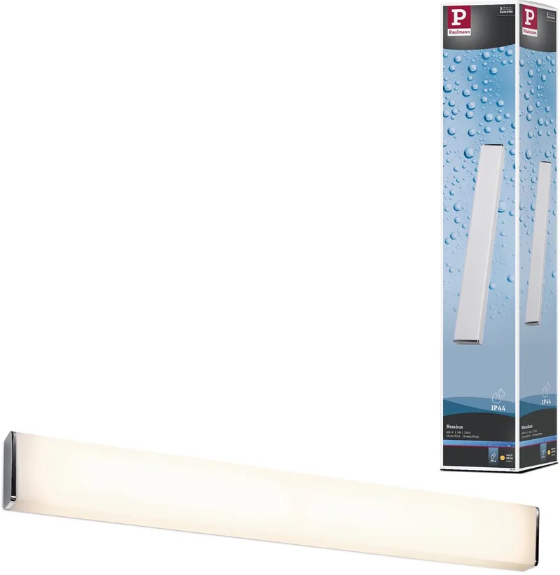 Selection Bathroom LED-wandlamp Nembus IP44 3000K 600lm 230V 9W von Paulmann in Chrom – Produktfoto