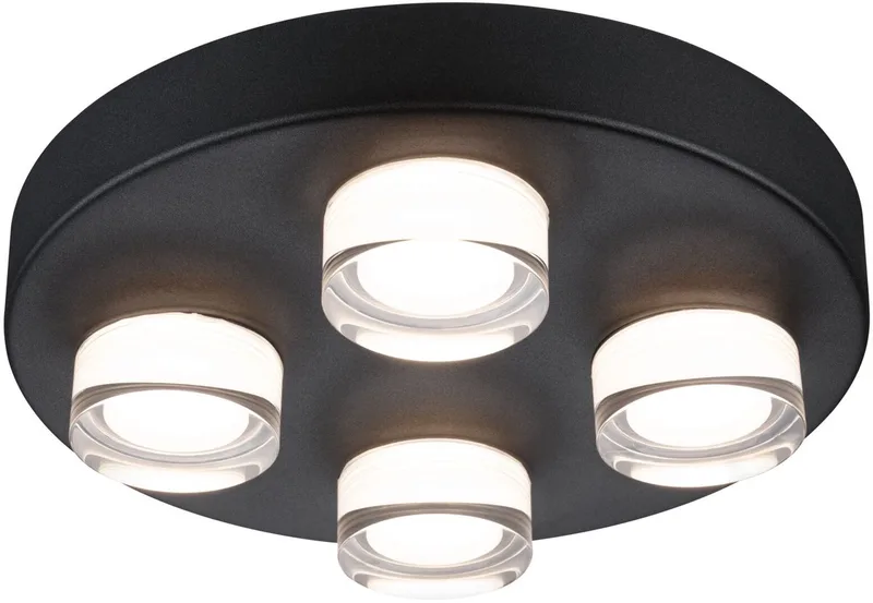 Kame Luminaire pour pièces humides LED LED intégrée 16.8 W blanc chaud noir de Paulmann en Signaal zwart – photo produit