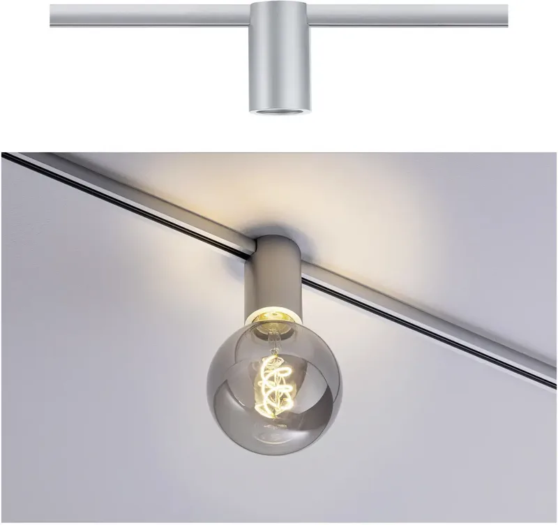Socket Plafonnier URail E27 LED chrome (mat) de Paulmann en Chrome – photo produit