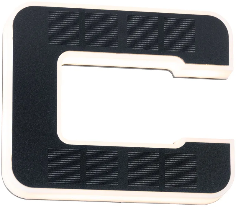 Solar LED-huisnummerverlichting incl. verwisselbare accu Letter C IP44 3000K 6lm de Paulmann en Noir – photo produit