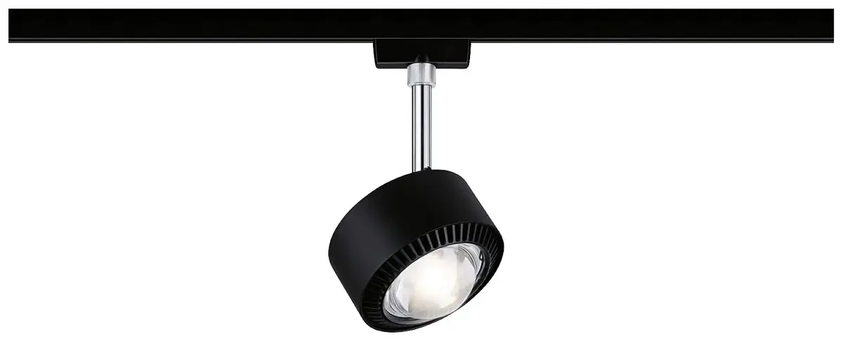Spot Aldan Hochvolt-Schienensystem-Leuchte URail LED fest eingebaut 8 W LED Schwarz (matt) von Paulmann in Schwarz – Produktfoto