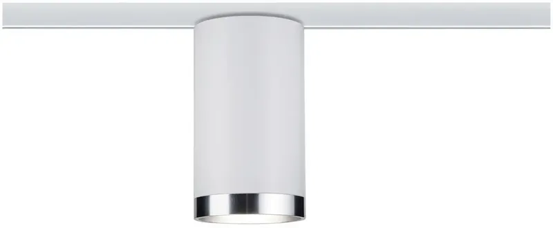 Spot Tube Spot de plafond URail GU10 blanc, chrome (mat) de Paulmann en Blanc, Chrome – photo produit