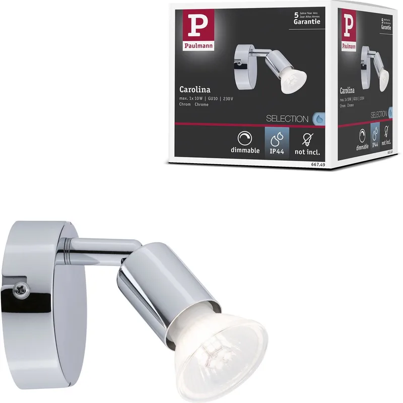 Paulmann 66749 Carolina Plafonnier GU10 chrome de Paulmann en Chrome – photo produit