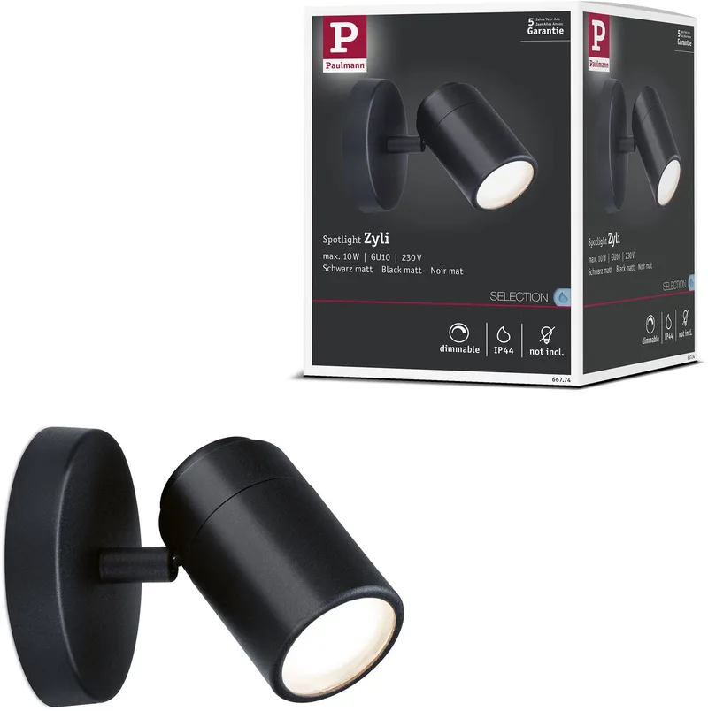 Paulmann 66774 Plafonnier GU10 noir (mat) de Paulmann en Zwart mat – photo produit