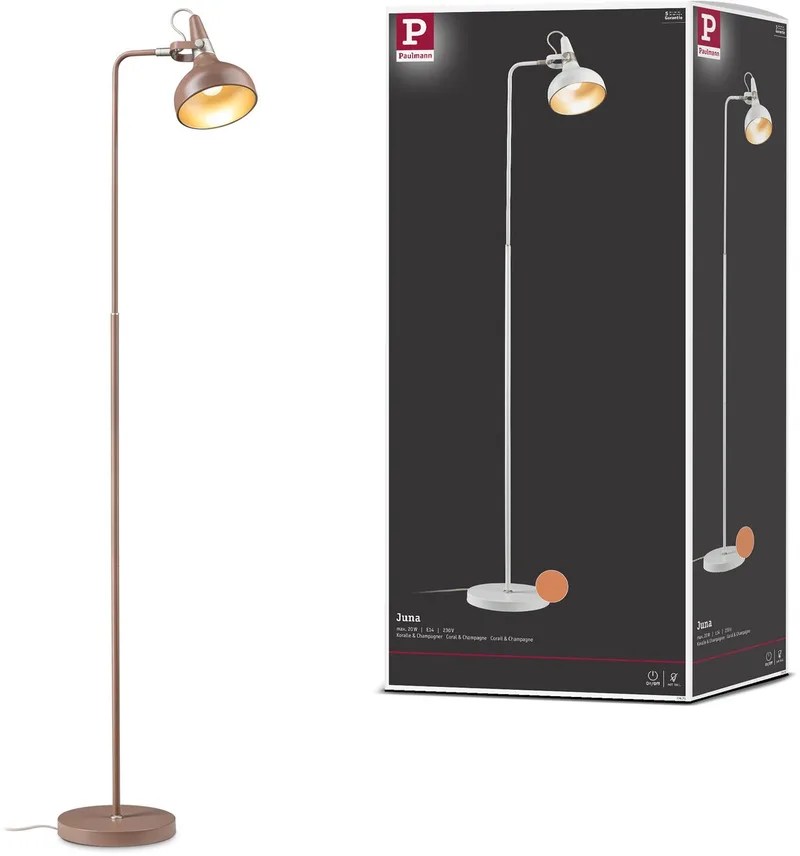 Staande lamp Juna Style E14 max. 20W Metaal fra Paulmann i Nougat – produktbillede