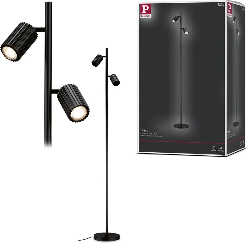 Staande lamp Lirena 1575 mm max. 2x7W van Paulmann in Zwart mat – productfoto
