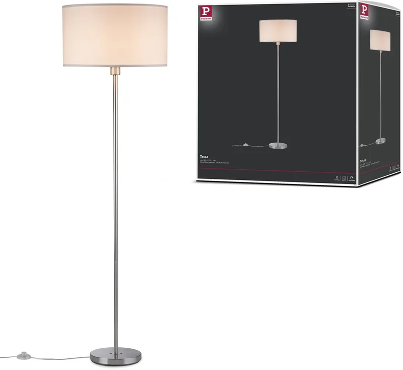 Tessa 70922 Ståbelysning LED E27 60 W Creme, Rostfritt stål (borstat) från Paulmann i Kräm, Staal geborsteld – produktbild