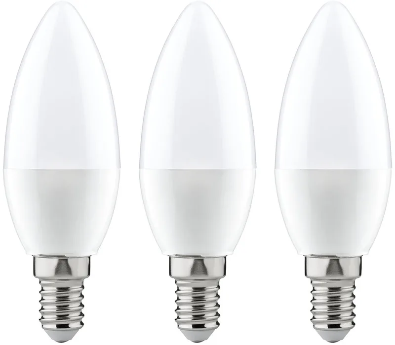 Standaard 230 V LED kaars E14 Set van 3 3x250lm 3x3,5W 2700K Opaal fra Paulmann – produktbillede