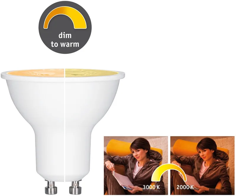 Paulmann 28735 LED CEE G (A - G) GU10 6 W (Ø x H) 50 mm x 54 mm 1 pc(s) de Paulmann – photo produit