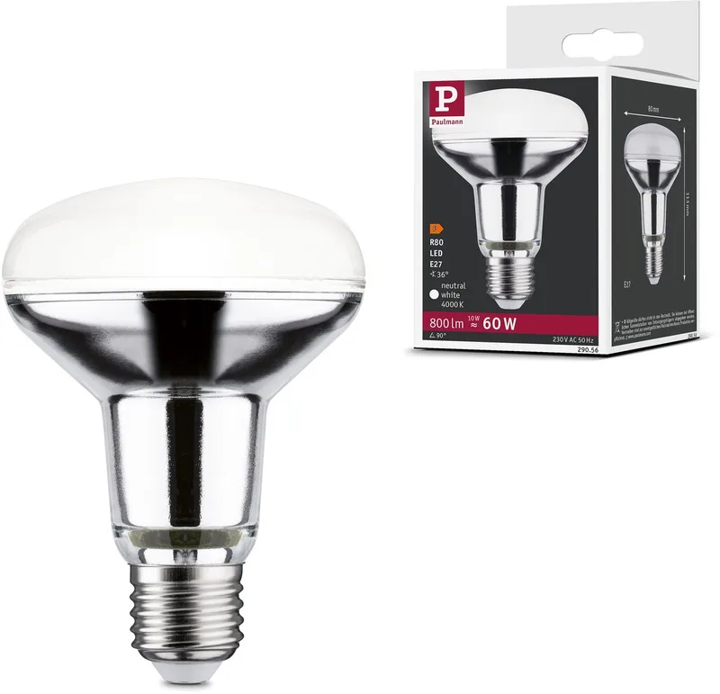 Standaard 230 V LED-reflector R80 800lm 10W 4000K Zilver de Paulmann – photo produit