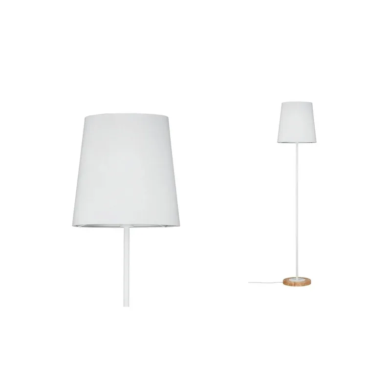 Stellan vloerlamp met stoffen kap wit från Paulmann i Lichtbruin, Gesatineerd – produktbild