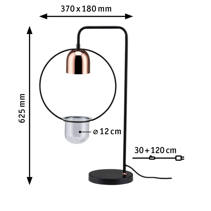Lampe pour plantes Fanja 18 cm 230 V GU10 20 W CEE: A (A - G) 1 pc(s) de Paulmann en Noir, Cuivre – photo produit