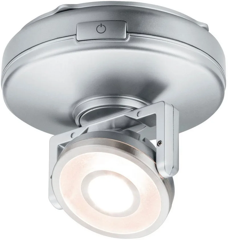 Unterschrankleuchte LED Rotate 1er-Spot dimmbar batteriebetrieben, LED fest integriert, Warmweiß, LED Rotate 1er-Spot dimmbar batteriebetrieben från Paulmann i Silver – produktbild