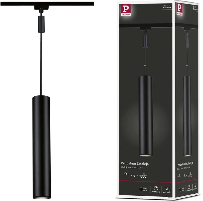 URail suspension Catalejo GU10 max. 10W dimmable 230V de Paulmann en Zwart mat – photo produit