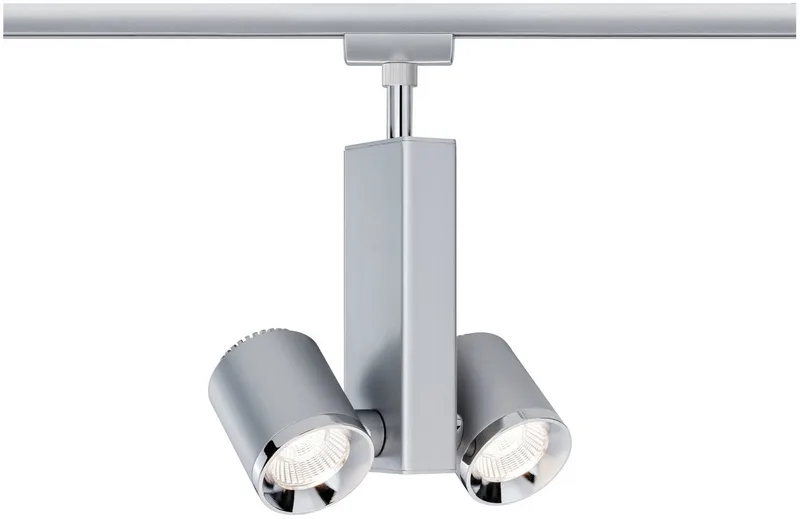 URail Systems Spot TecLED II 2x6,5W chroom mat/chroom 230V metaal 95207 de Paulmann en Chroom mat – photo produit