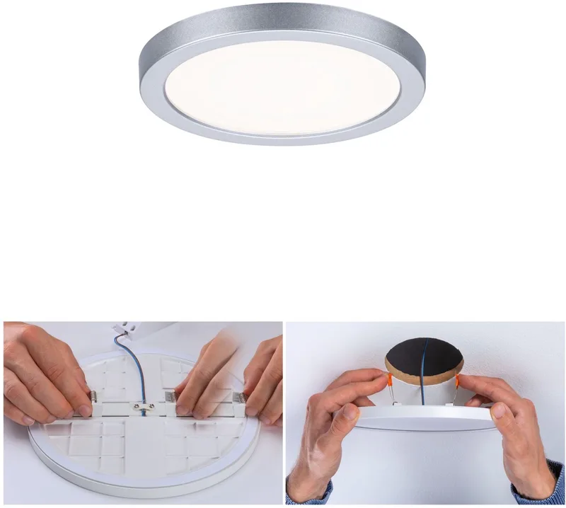 VariFit LED-inbouwpaneel Areo IP44 rond 118 mm 6,5W 500lm 4000K de Paulmann en Chroom mat – photo produit