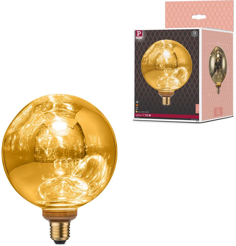 Vintage Edition Standaard 230 V LED Globe E27 400lm 4,7W 2700K dimbaar Goud van Paulmann – productfoto