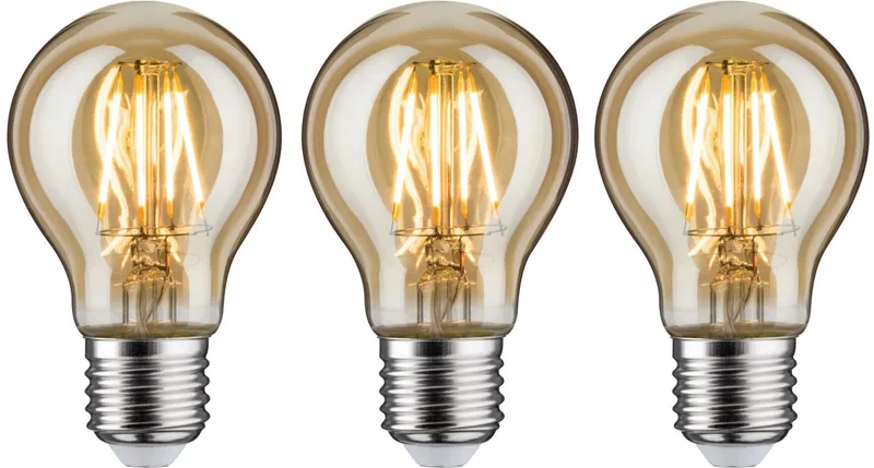 Vintage Edition Standaard 230 V LED-gloeilamp E27 3x500lm 3x4,7W 2500K Goud van Paulmann – productfoto