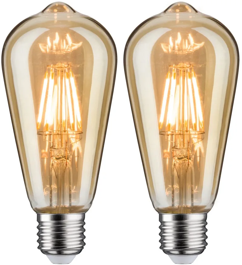 Vintage Edition Standaard 230 V LED-kolf ST64 E27 2x680lm 2x6,5W 2500K Goud by Paulmann – product photo