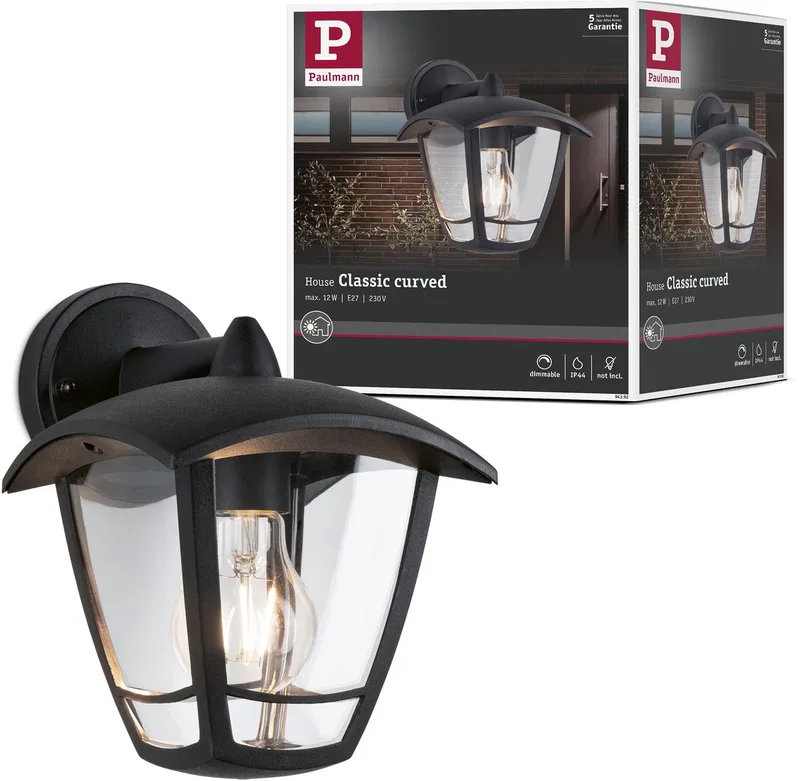 Paulmann 94392 Applique E27 transparent(e), noir de Paulmann en Noir – photo produit