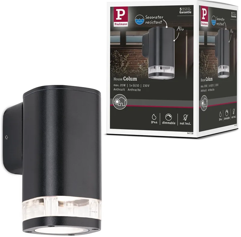 Paulmann 94718 Applique extérieure GU10 20 W anthracite de Paulmann en Anthracite – photo produit