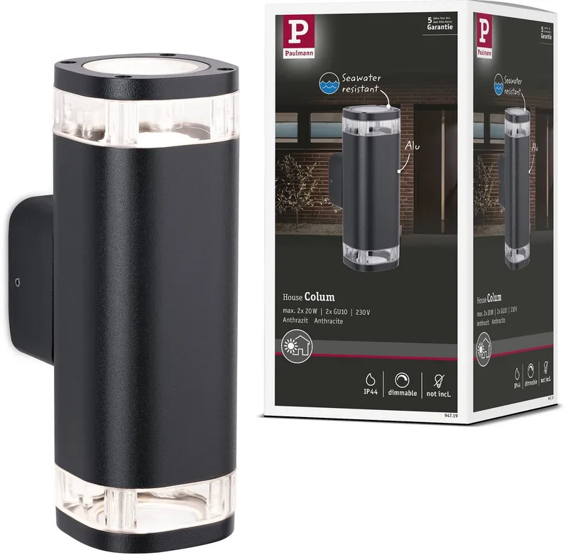 Paulmann 94719 Applique extérieure GU10 anthracite de Paulmann en Anthracite – photo produit
