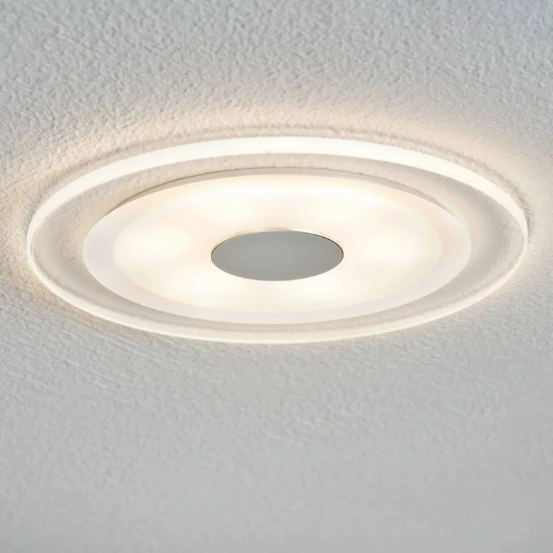 Whirl LED inbouwlamp 6W per 3-set rond fra Paulmann i Aluminium, Gesatineerd wit – produktbillede