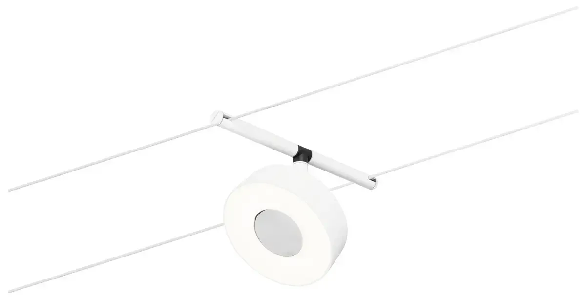 WS DC Circle Lampe pour suspension sur câble BT LED blanc mat, chrome de Paulmann en Blanc mat, Chrome – photo produit
