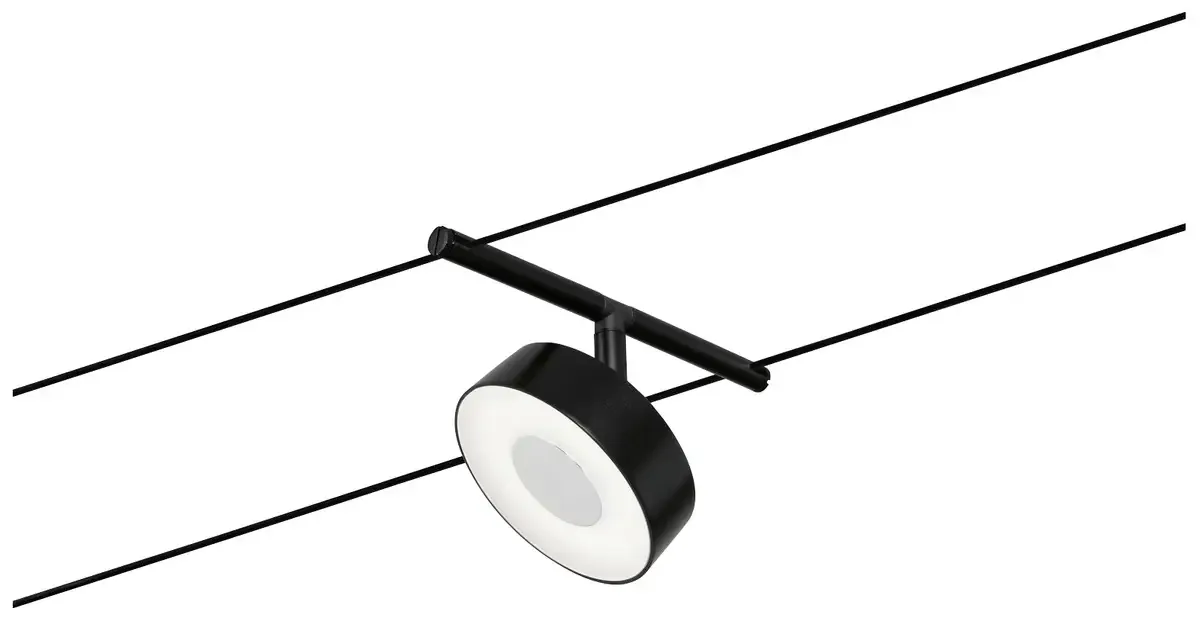 WS DC Circle Lampe pour suspension sur câble BT noir (mat), chrome de Paulmann en Noir, Chrome – photo produit