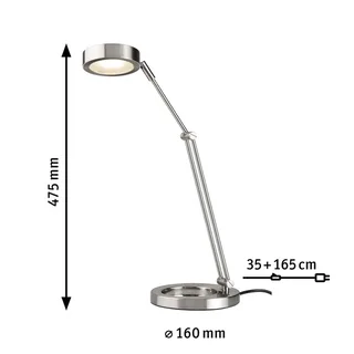 Zed Tafellamp Geborsteld Iron de Paulmann – photo produit 1 sur 3