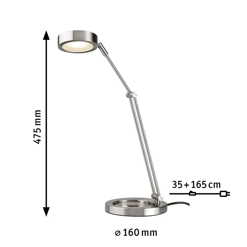 Zed Tafellamp Geborsteld Iron de Paulmann – photo produit 1 sur 3