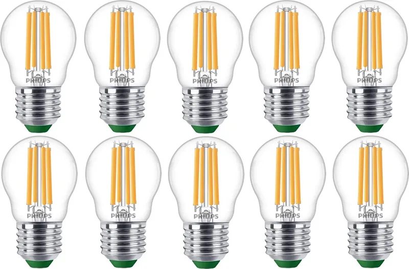 10 stuks | Philips LED Kogellamp 2.3W 485lm 2700K Helder Niet-Dimbaar | Energielabel A | E27 | Extra Warm Wit | 2.3 watt | 50.000 Branduren van Philips – productfoto