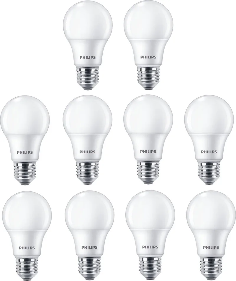 10 stuks | | | Philips LED lamp 8W 806lm 2700K Mat | 8 watt | 806 lumen | Extra Warm Wit | 230V | 15.000 Branduren | 806 lumen | | | E27 | 15.000 Branduren von Philips – Produktfoto