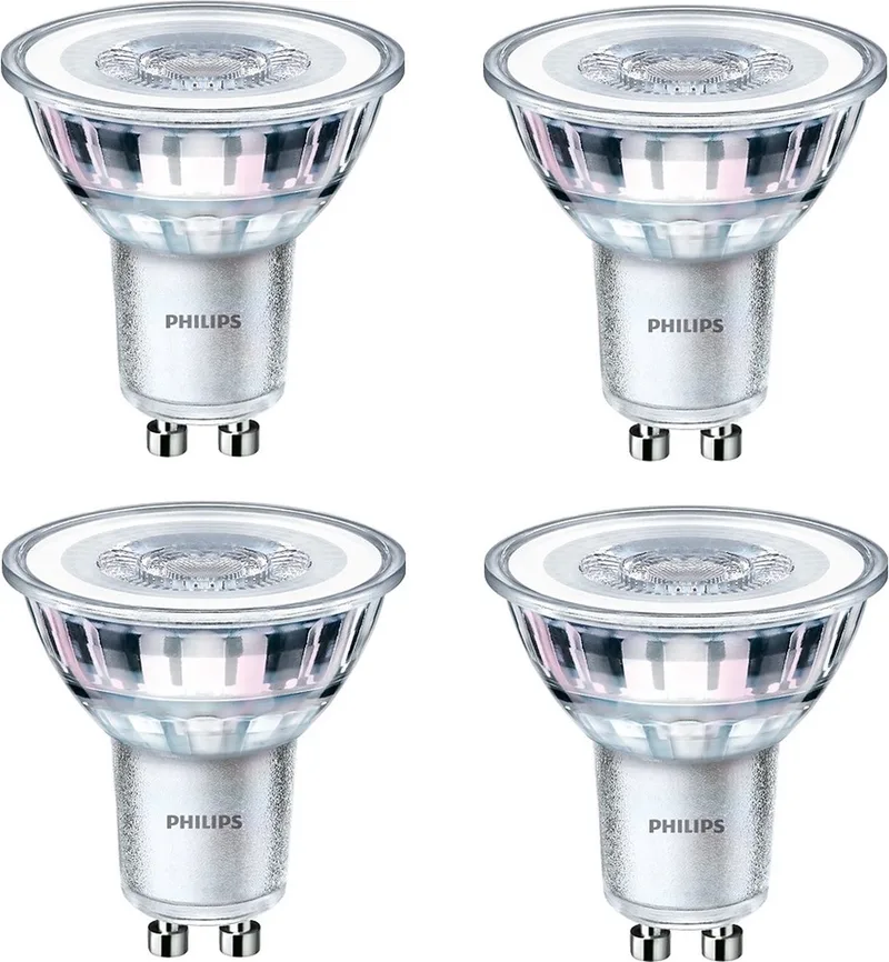 4 stuks | Philips SceneSwitch LED GU10 4.8W-3.5W-1.5W Ø5cm 3-Staps dimbaar | GU10 | Extra Warm Wit | 15.000 Branduren von Philips – Produktfoto