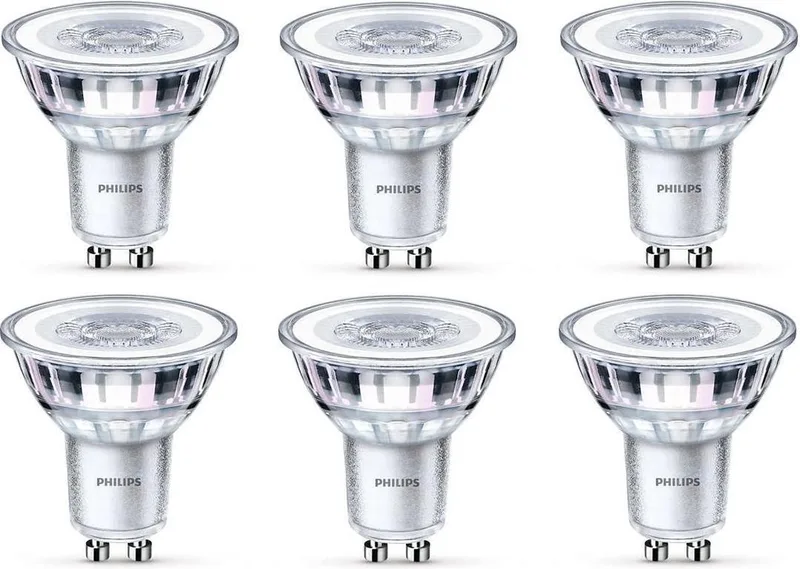 6 stuks Philips LEDClassic GU10 3.8W/927 Warmglow van Philips – productfoto