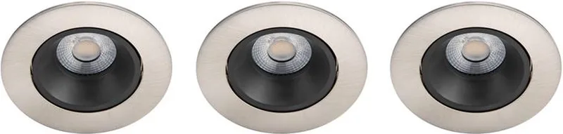 Abrosa inbouwspot - 3-lichts de Philips en Nikkel – photo produit