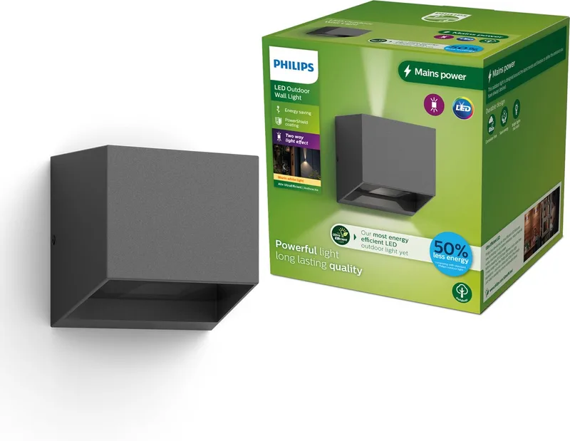 LED Alix 929004140901 Applique LED extérieure LED 8.6 W anthracite de Philips en Anthracite – photo produit