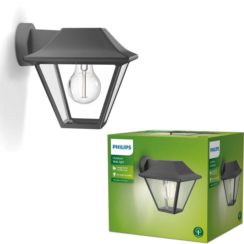 Alpenglow Wall Anthracite 1x60W HV från Philips i Antracit – produktbild