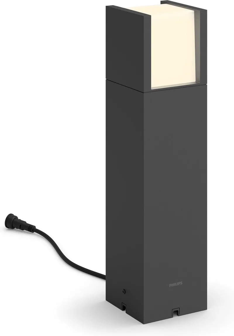 Arbour sokkellamp voor buiten - laagspanning - warmwit licht - 6 W van Philips in Antraciet – productfoto