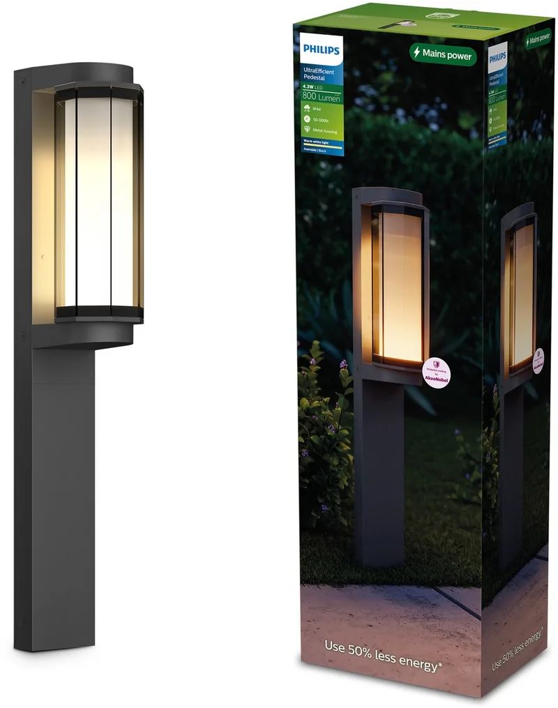 Lampadaire extérieur Philips 8721103172648 Philips Avendale de Philips en Noir – photo produit