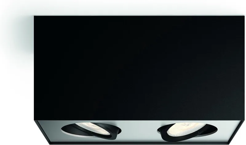 Box opbouwspot - 2-lichts von Philips in Schwarz – Produktfoto